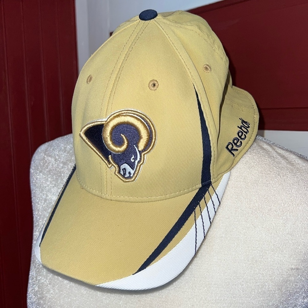 St. Louis Rams Reebok Gold Blue NFL Equipment Cap Hat S/M